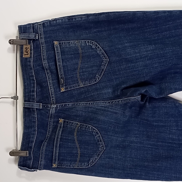 Lee Regular Straight Leg Mid-Rise Blue Jeans Size 12 Medium - Picture 8 of 16